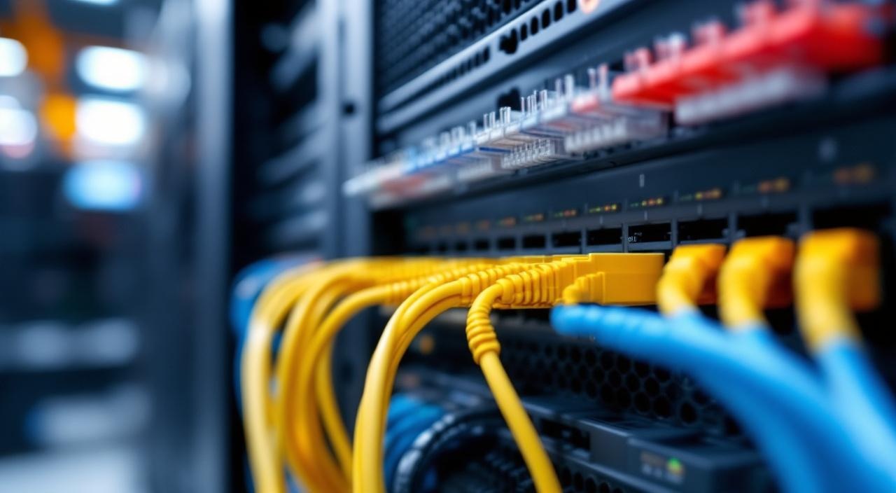 Rack residencial com patch panel organizado e cabeamento estruturado Cat6